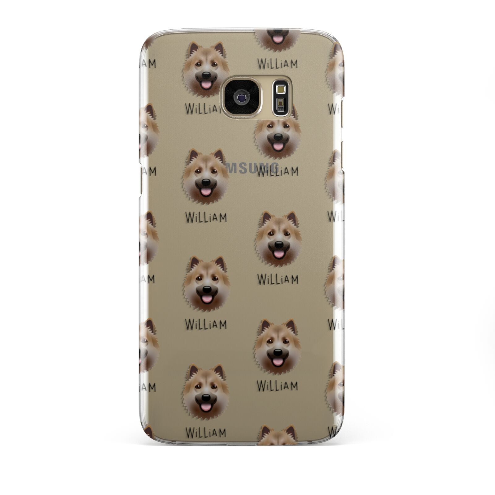 Icelandic Sheepdog Icon with Name Samsung Galaxy S7 Edge Case