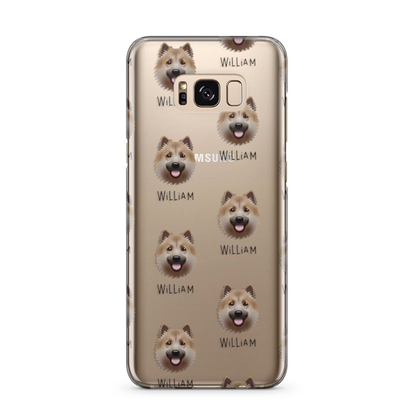 Icelandic Sheepdog Icon with Name Samsung Galaxy S8 Plus Case