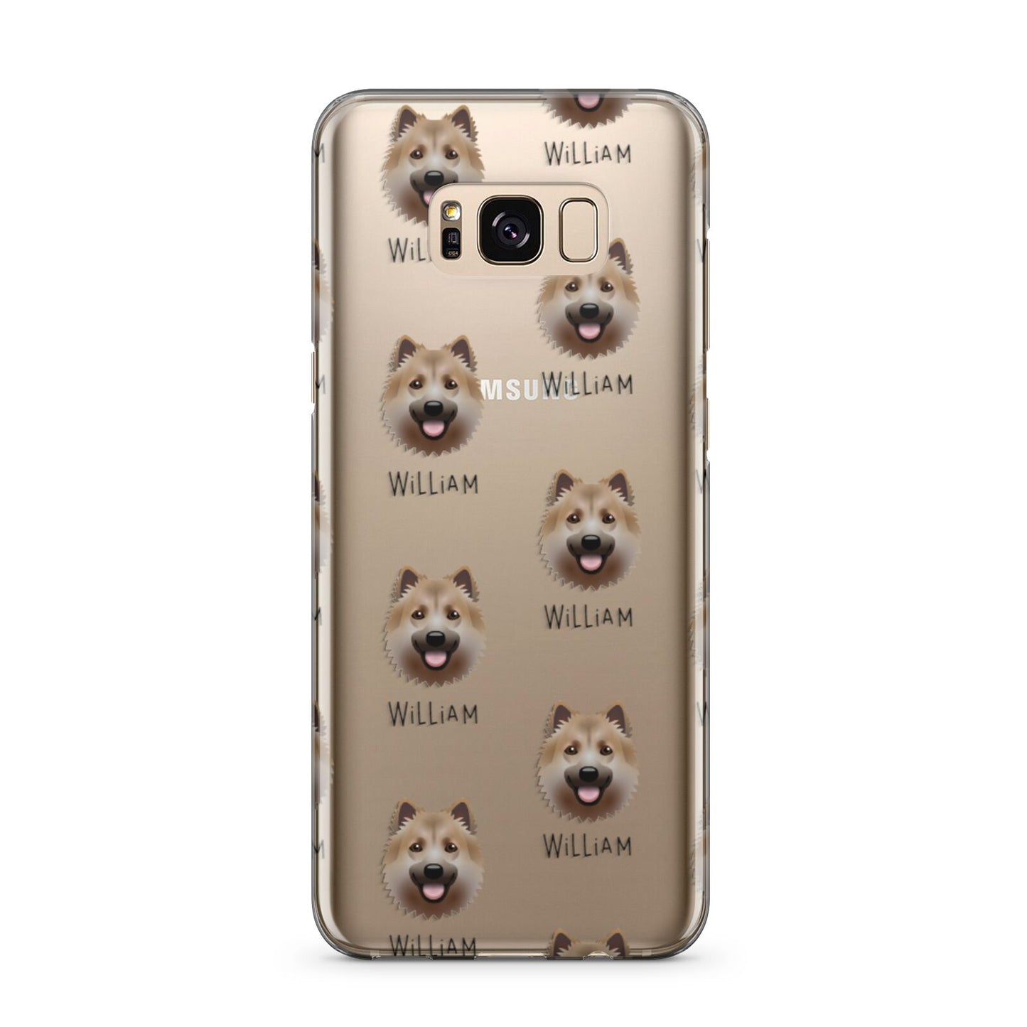 Icelandic Sheepdog Icon with Name Samsung Galaxy S8 Plus Case