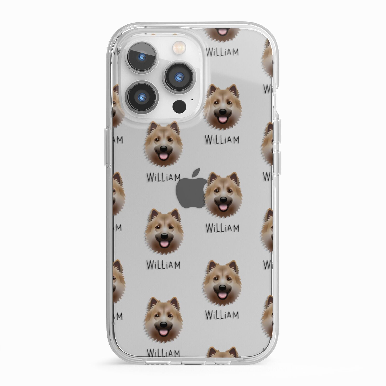 Icelandic Sheepdog Icon with Name iPhone 13 Pro TPU Impact Case with White Edges