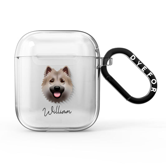 Icelandic Sheepdog Personalised AirPods Clear Case