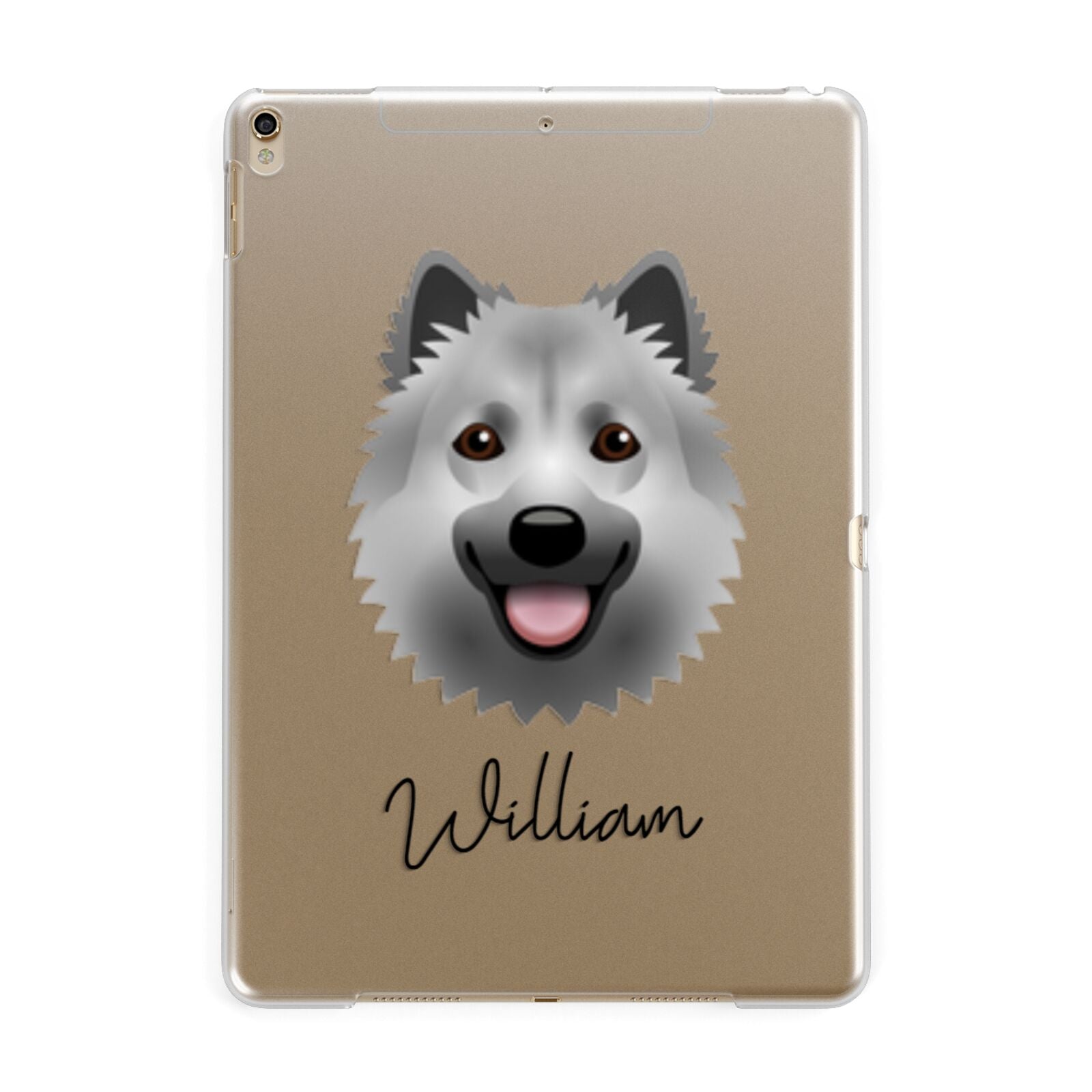 Icelandic Sheepdog Personalised Apple iPad Gold Case