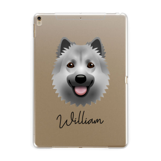 Icelandic Sheepdog Personalised Apple iPad Gold Case