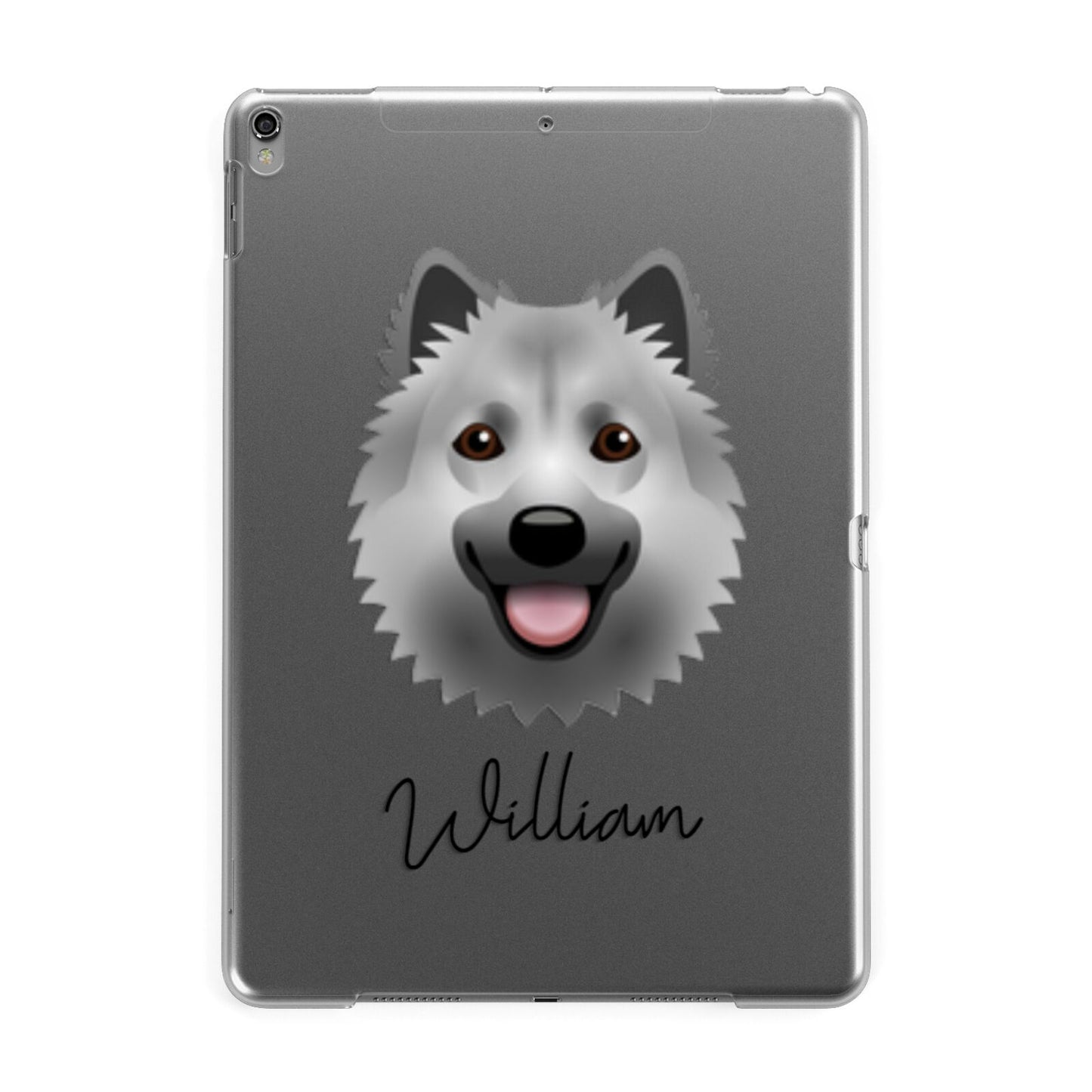 Icelandic Sheepdog Personalised Apple iPad Grey Case