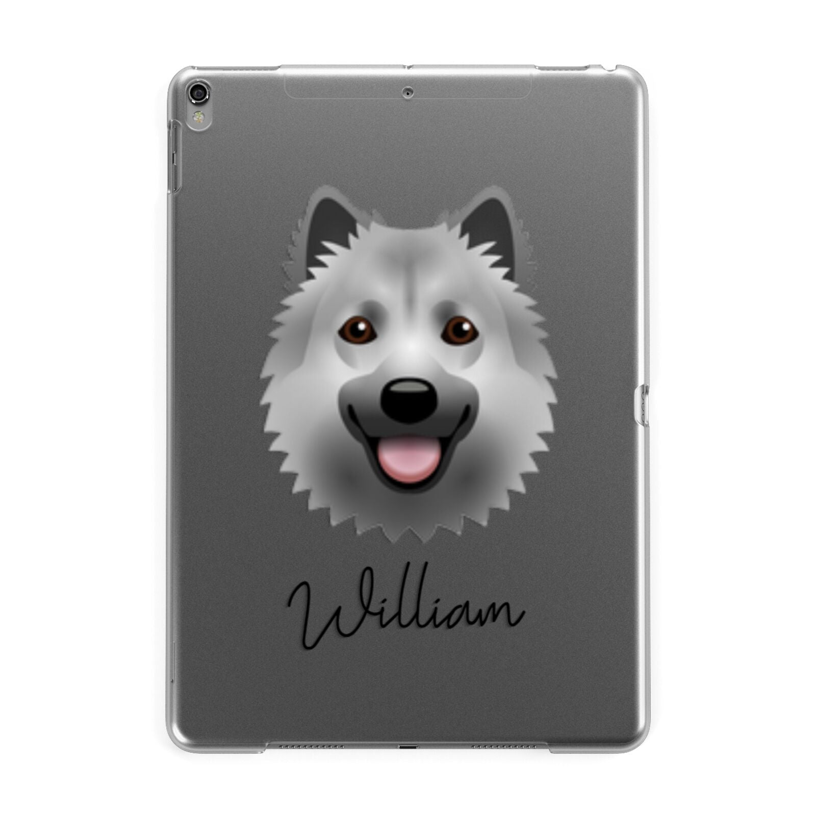 Icelandic Sheepdog Personalised Apple iPad Grey Case