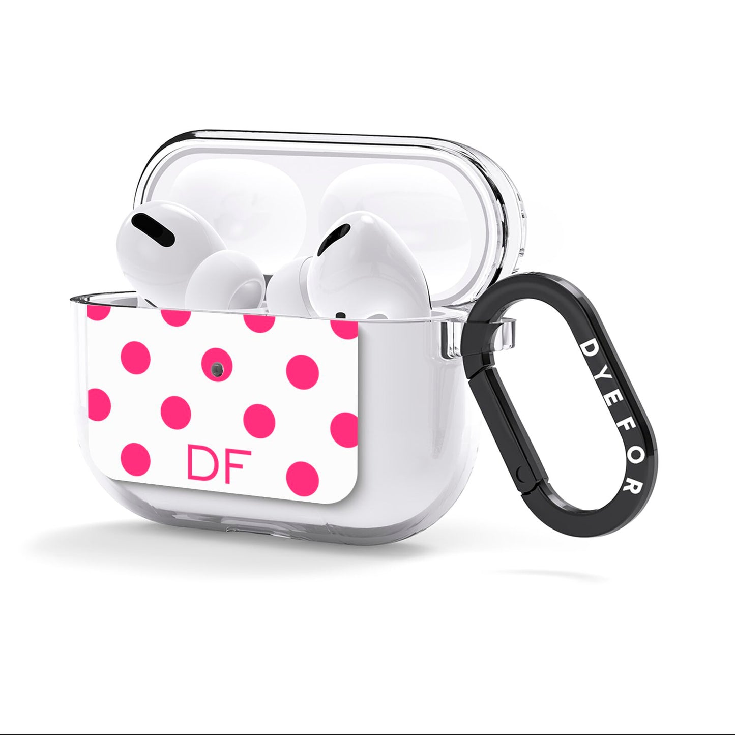 Initial Dots Personalised AirPods Clear Case 3rd Gen Side Image