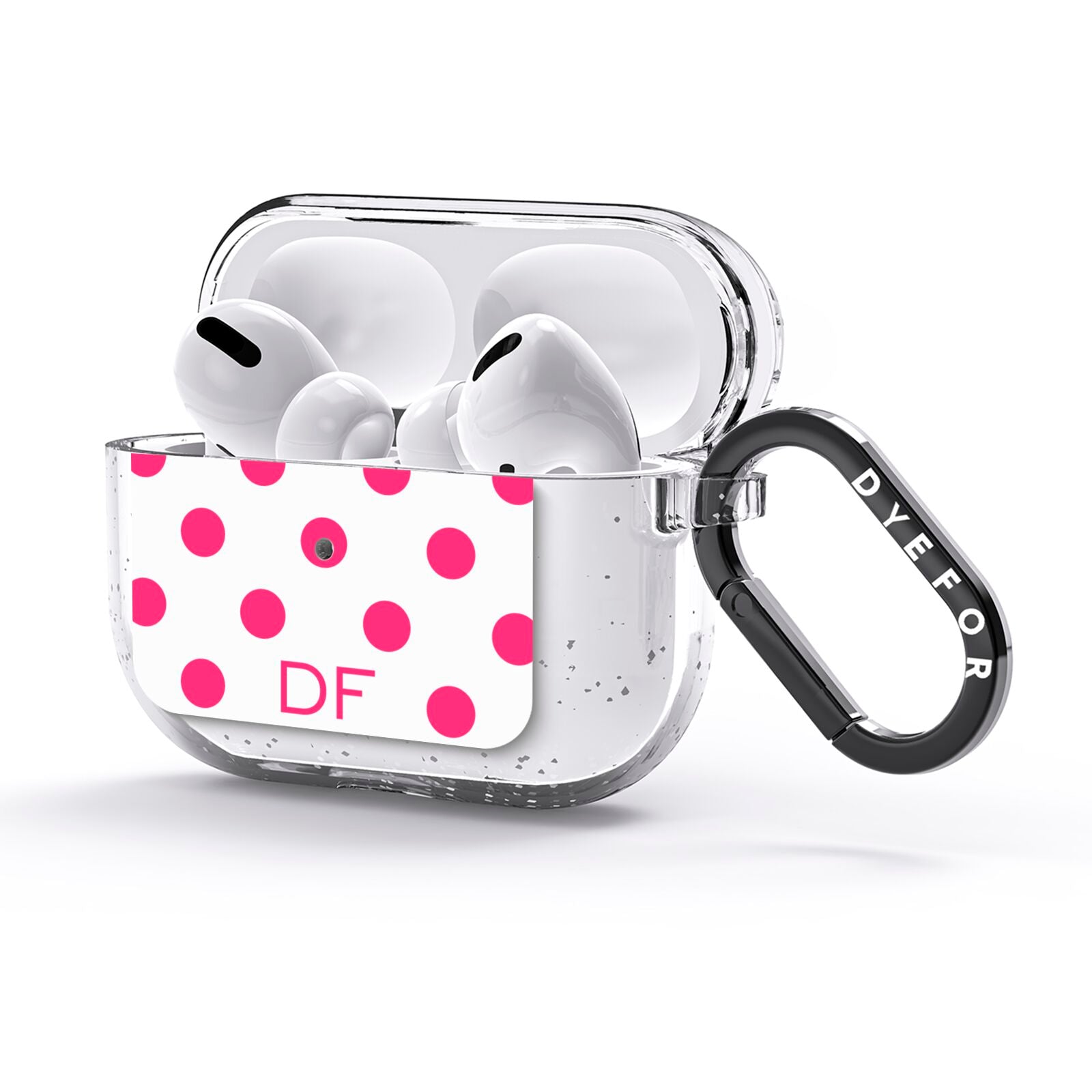 Initial Dots Personalised AirPods Glitter Case 3rd Gen Side Image