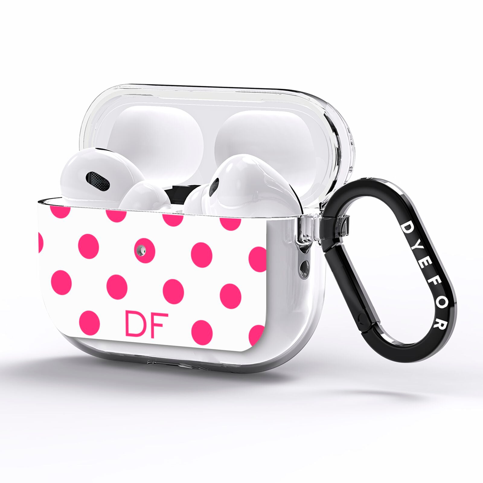 Initial Dots Personalised AirPods Pro Clear Case Side Image