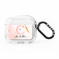 Initial Pink Gold Watercolour Custom Marble AirPods Clear Case 3rd Gen