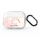 Initial Pink Gold Watercolour Custom Marble AirPods Pro Clear Case