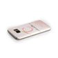 Initial Pink Gold Watercolour Custom Marble Samsung Galaxy Case Side Close Up
