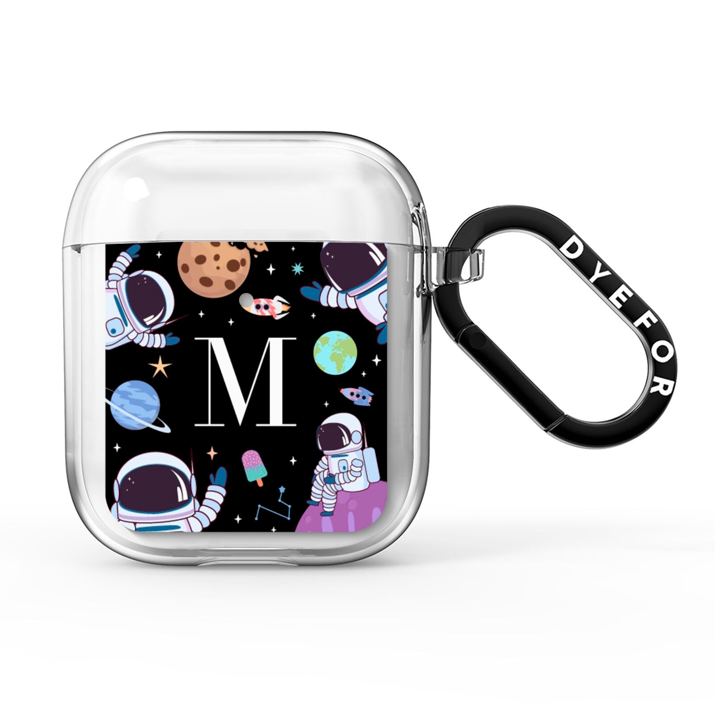 Initialled Candy Space Scene AirPods Clear Case