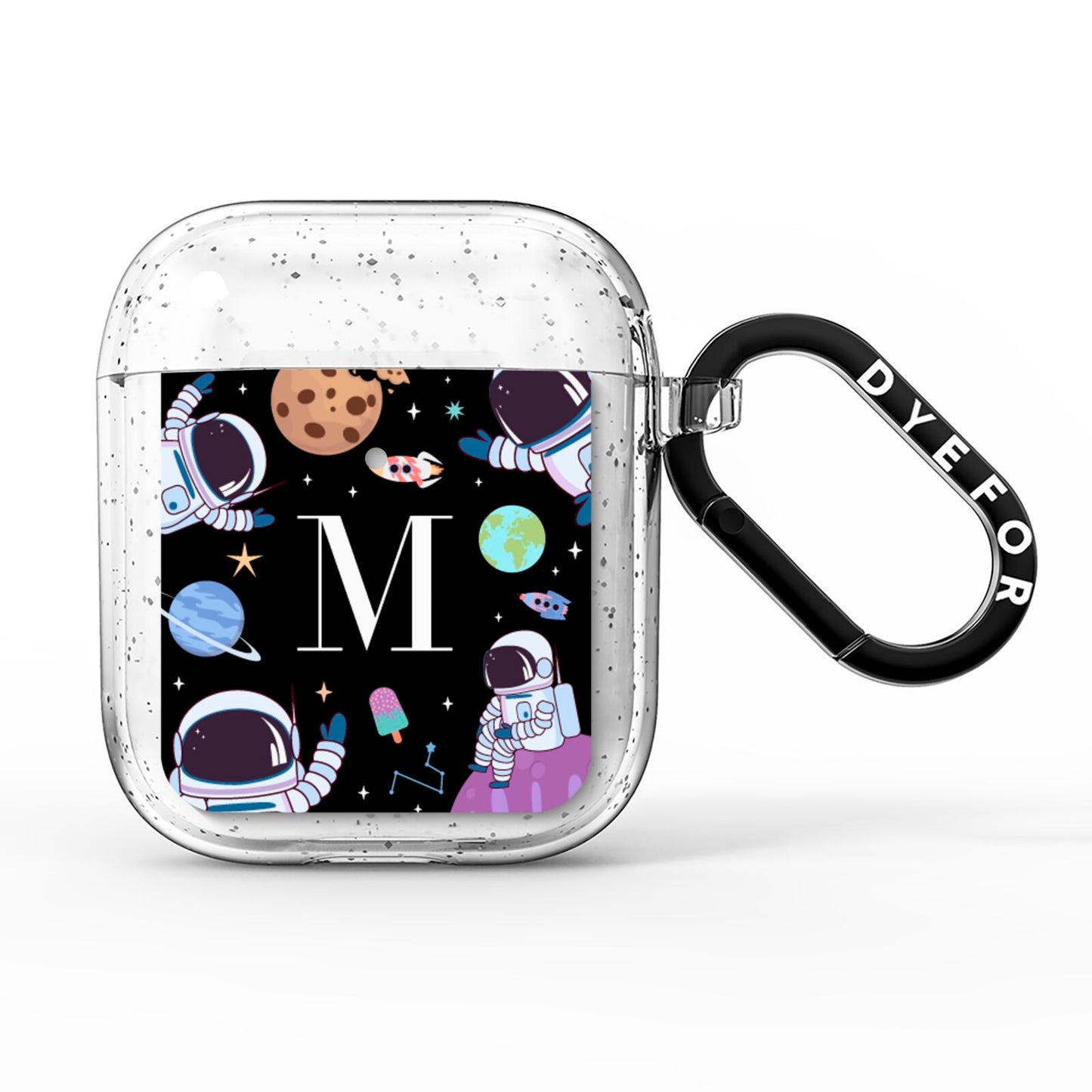 Initialled Candy Space Scene AirPods Glitter Case