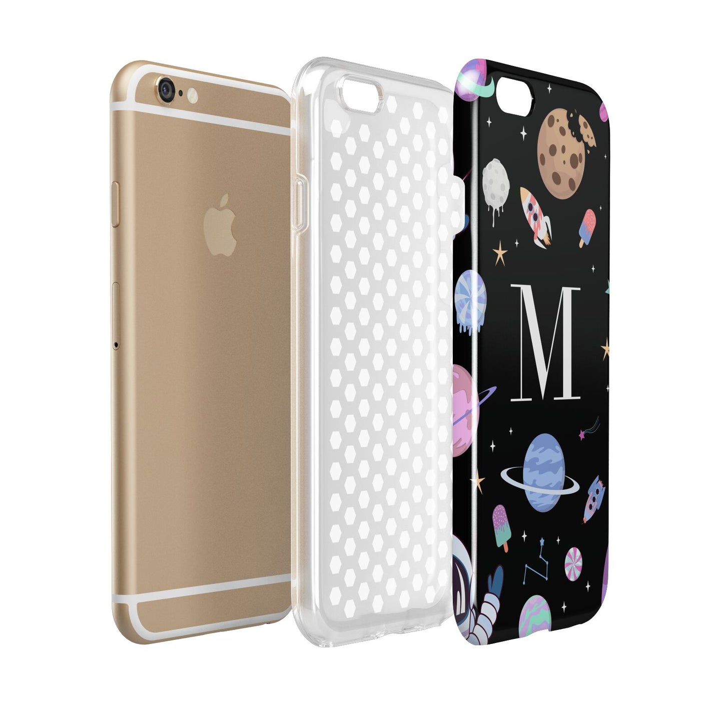 Initialled Candy Space Scene Apple iPhone 6 3D Tough Case Expanded view