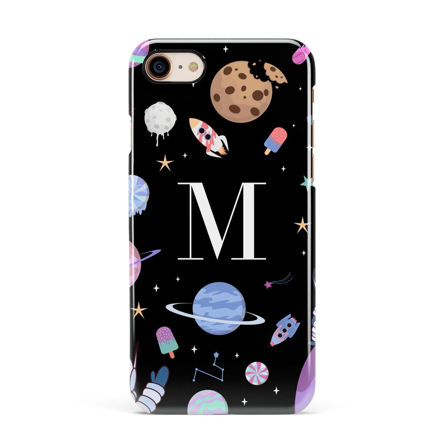 Initialled Candy Space Scene Apple iPhone 7 8 3D Snap Case