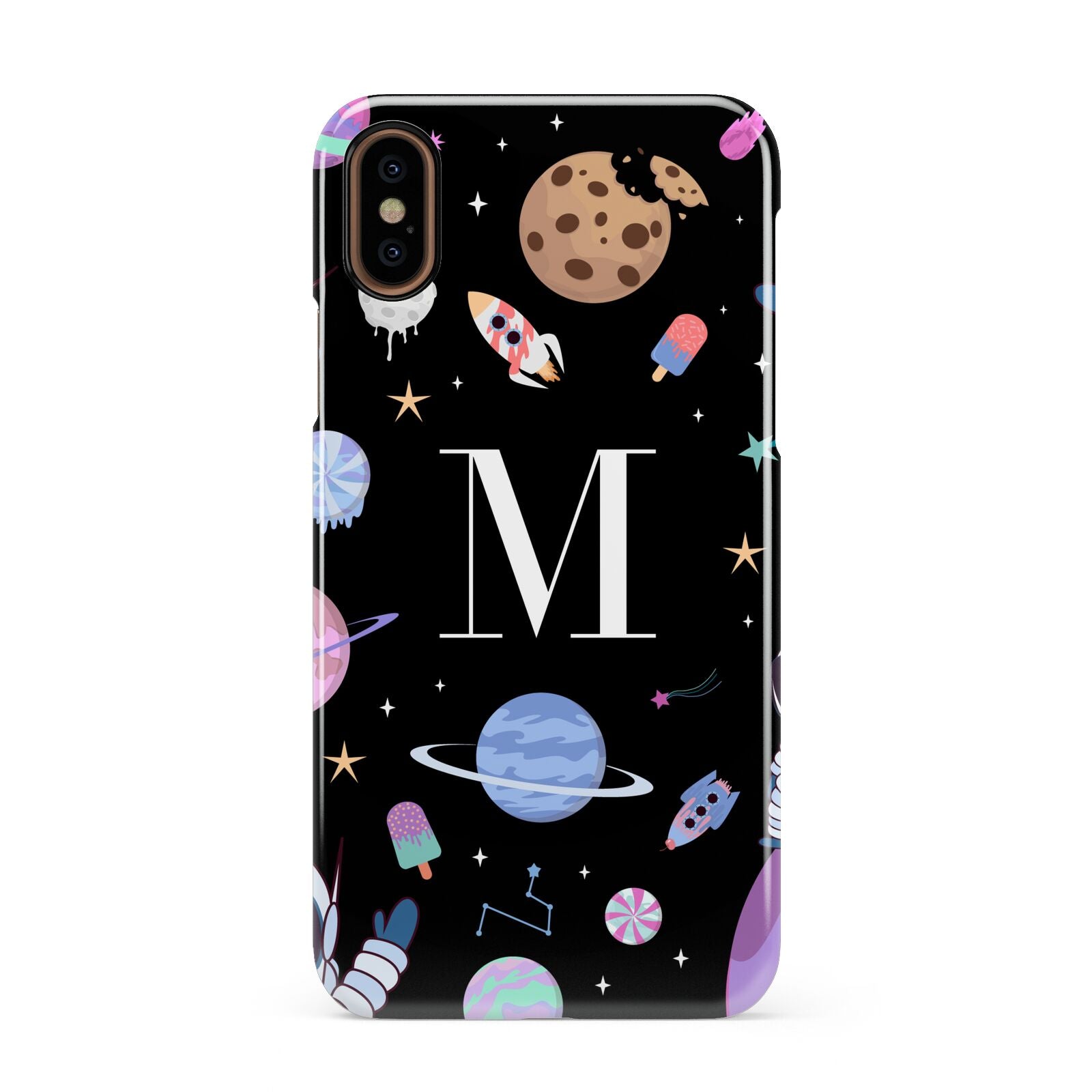 Initialled Candy Space Scene Apple iPhone XS 3D Snap Case