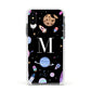 Initialled Candy Space Scene Apple iPhone Xs Impact Case White Edge on Black Phone