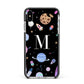 Initialled Candy Space Scene Apple iPhone Xs Max Impact Case Black Edge on Silver Phone