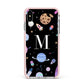 Initialled Candy Space Scene Apple iPhone Xs Max Impact Case Pink Edge on Silver Phone