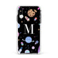 Initialled Candy Space Scene Apple iPhone Xs Max Impact Case White Edge on Black Phone