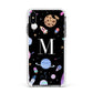 Initialled Candy Space Scene Apple iPhone Xs Max Impact Case White Edge on Black Phone