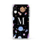 Initialled Candy Space Scene Apple iPhone Xs Max Impact Case White Edge on Silver Phone
