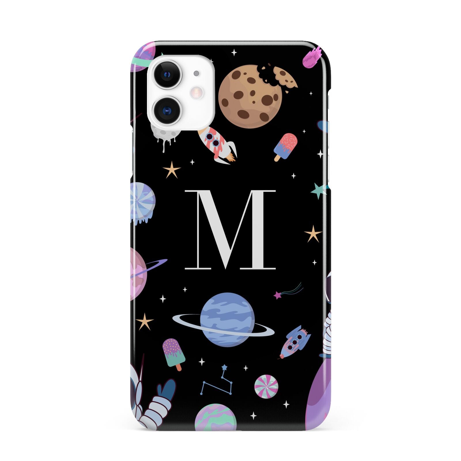 Initialled Candy Space Scene iPhone 11 3D Snap Case