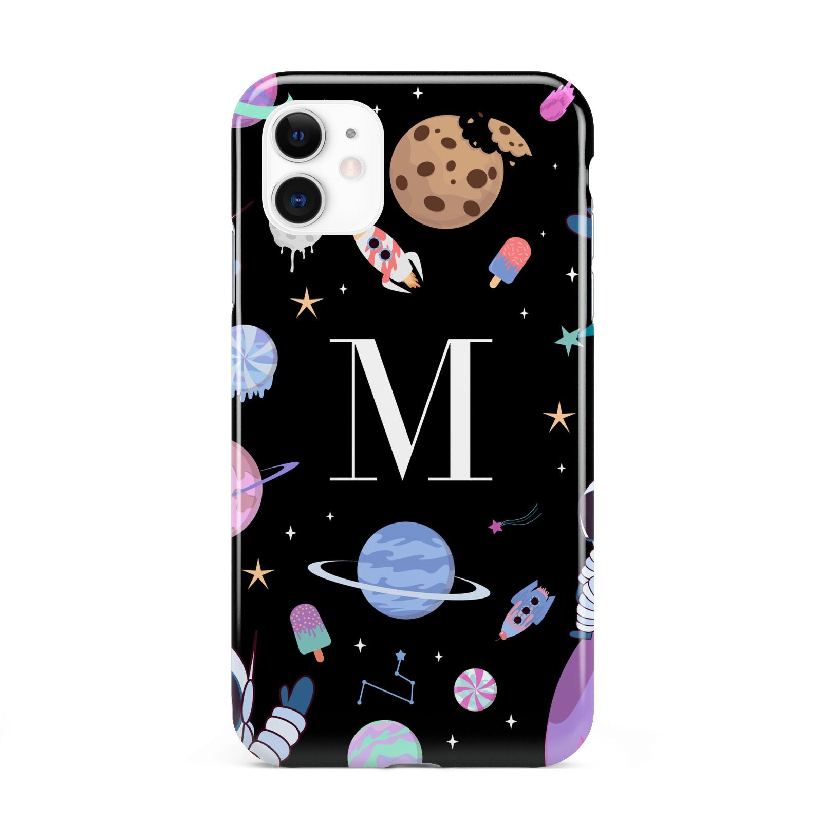 Initialled Candy Space Scene iPhone 11 3D Tough Case