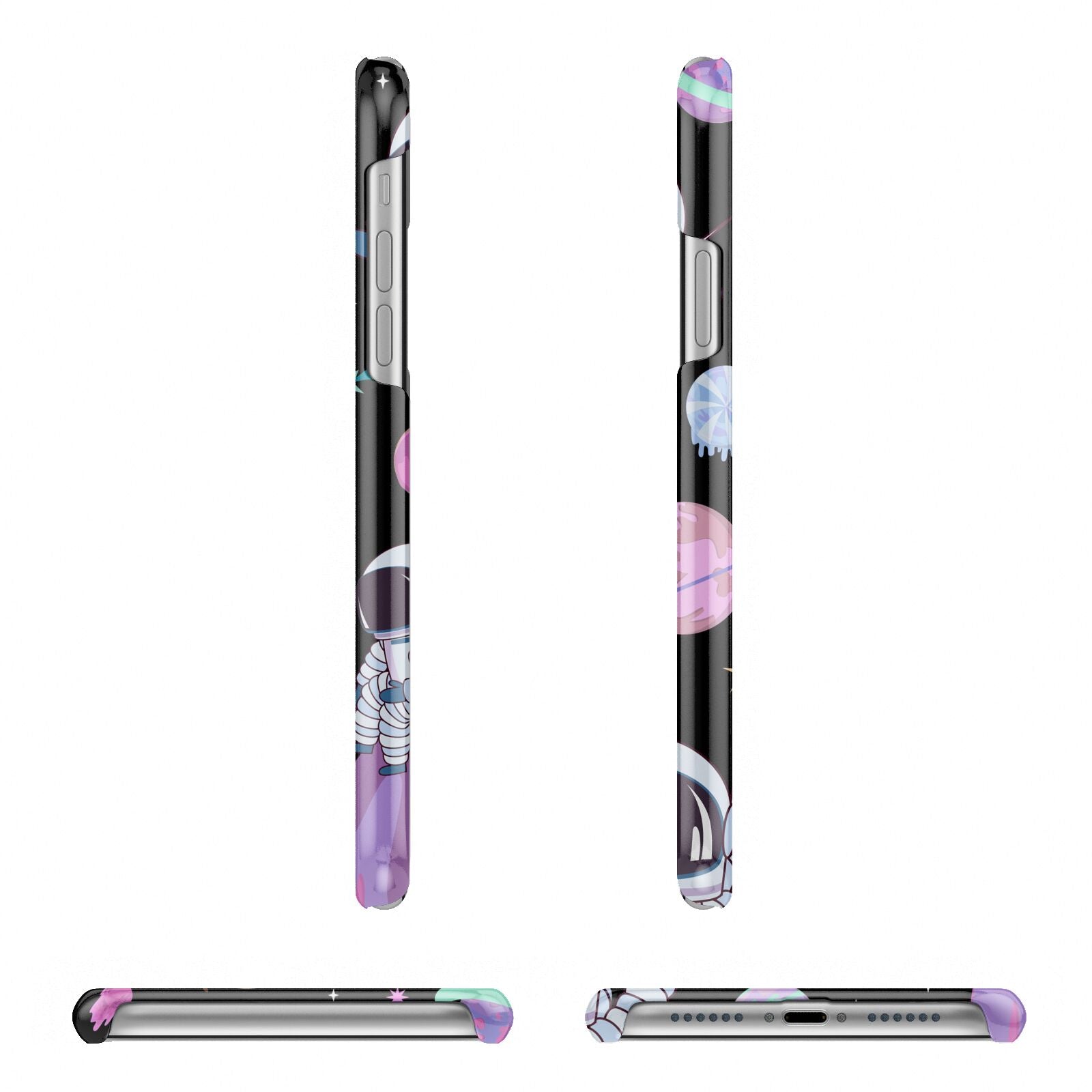 Initialled Candy Space Scene iPhone 11 Pro 3D Snap Case Angle Images