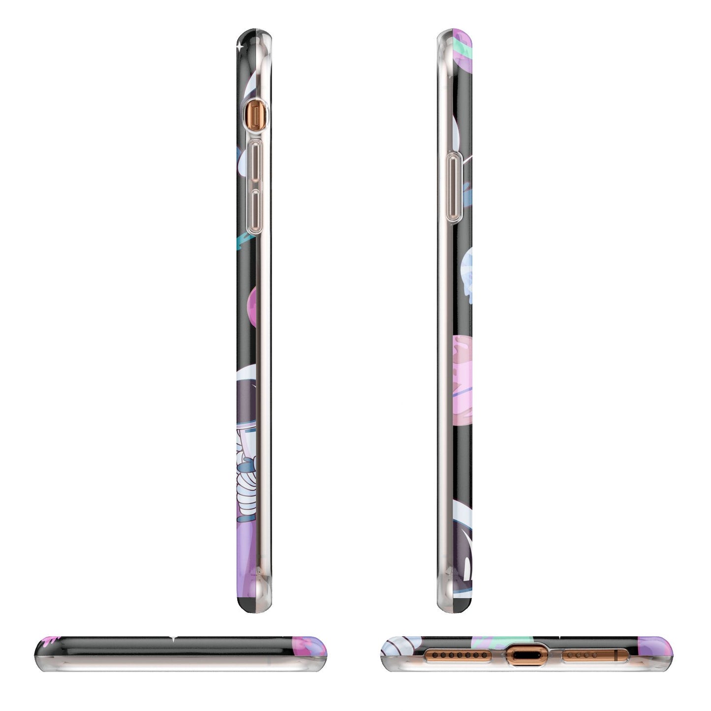 Initialled Candy Space Scene iPhone 11 Pro Max 3D Tough Case Angle Images