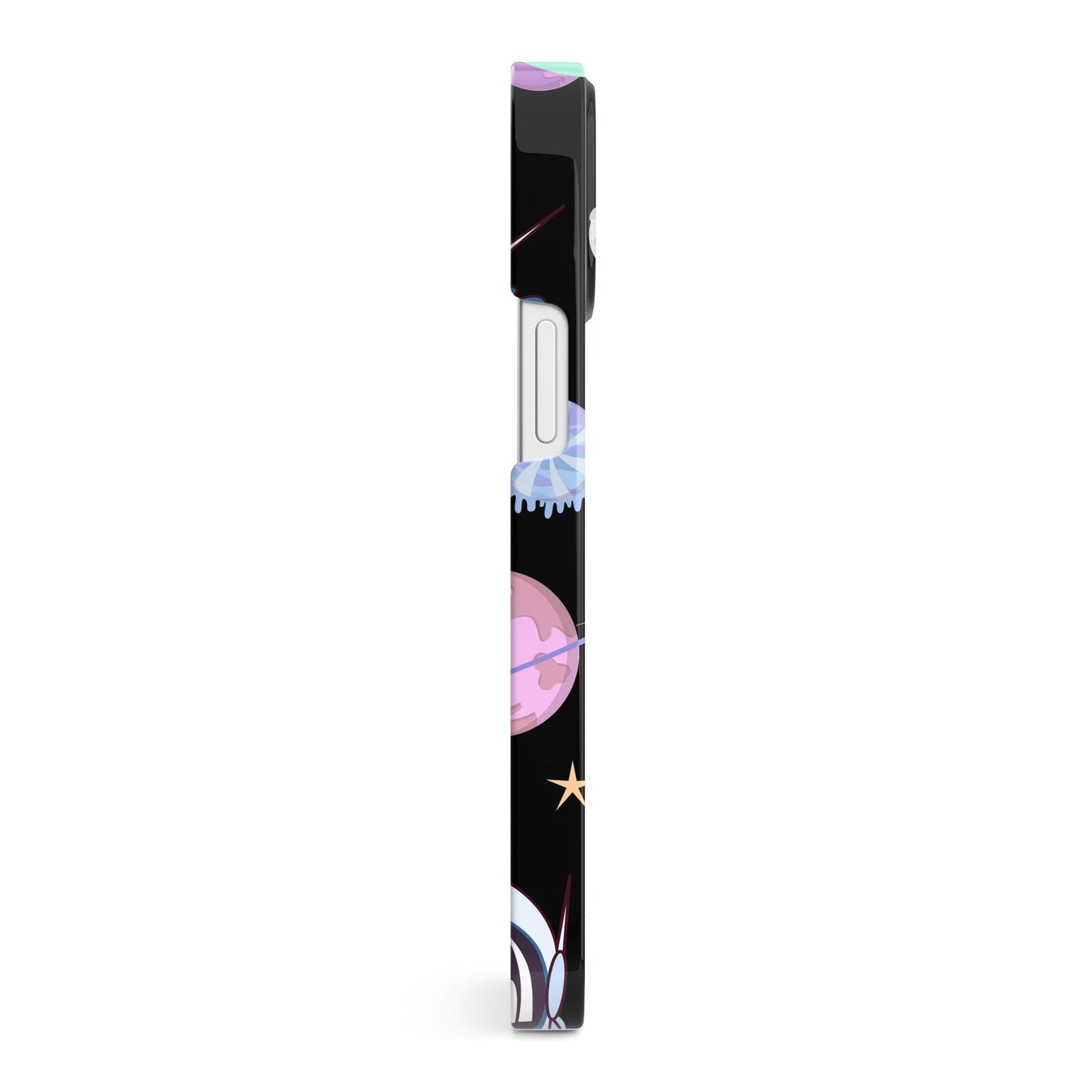 Initialled Candy Space Scene iPhone 13 Mini Side Image 3D Snap Case