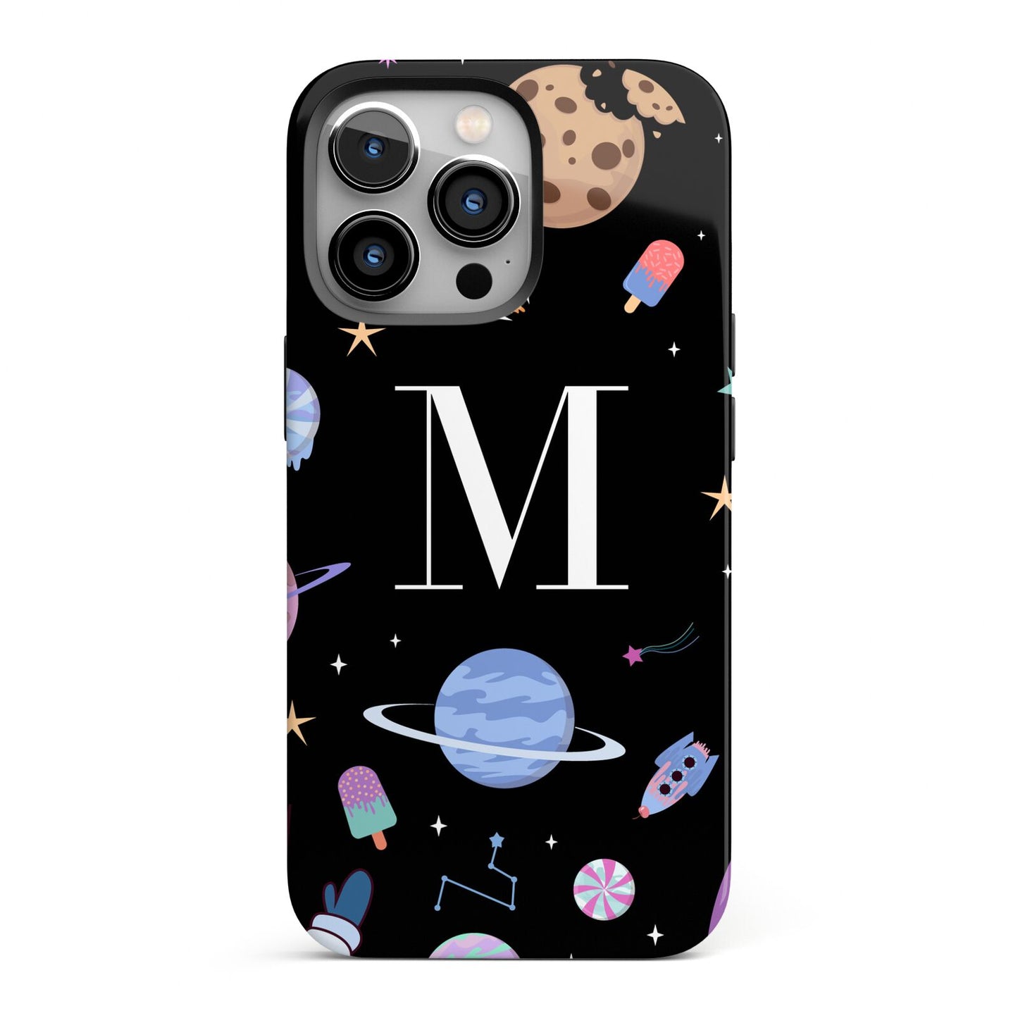 Initialled Candy Space Scene iPhone 13 Pro Full Wrap 3D Tough Case