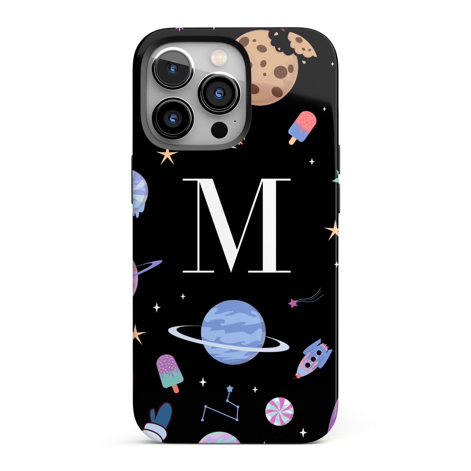 Initialled Candy Space Scene iPhone 13 Pro Full Wrap 3D Tough Case