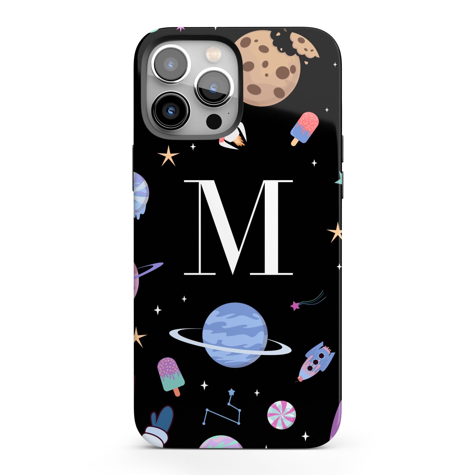 Initialled Candy Space Scene iPhone 13 Pro Max Full Wrap 3D Tough Case
