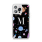 Initialled Candy Space Scene iPhone 14 Pro Max Glitter Tough Case Silver
