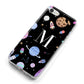 Initialled Candy Space Scene iPhone 8 Bumper Case on Silver iPhone Alternative Image