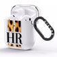 Initialled Leopard Print Stripes AirPods Clear Case Side Image