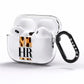 Initialled Leopard Print Stripes AirPods Pro Clear Case Side Image