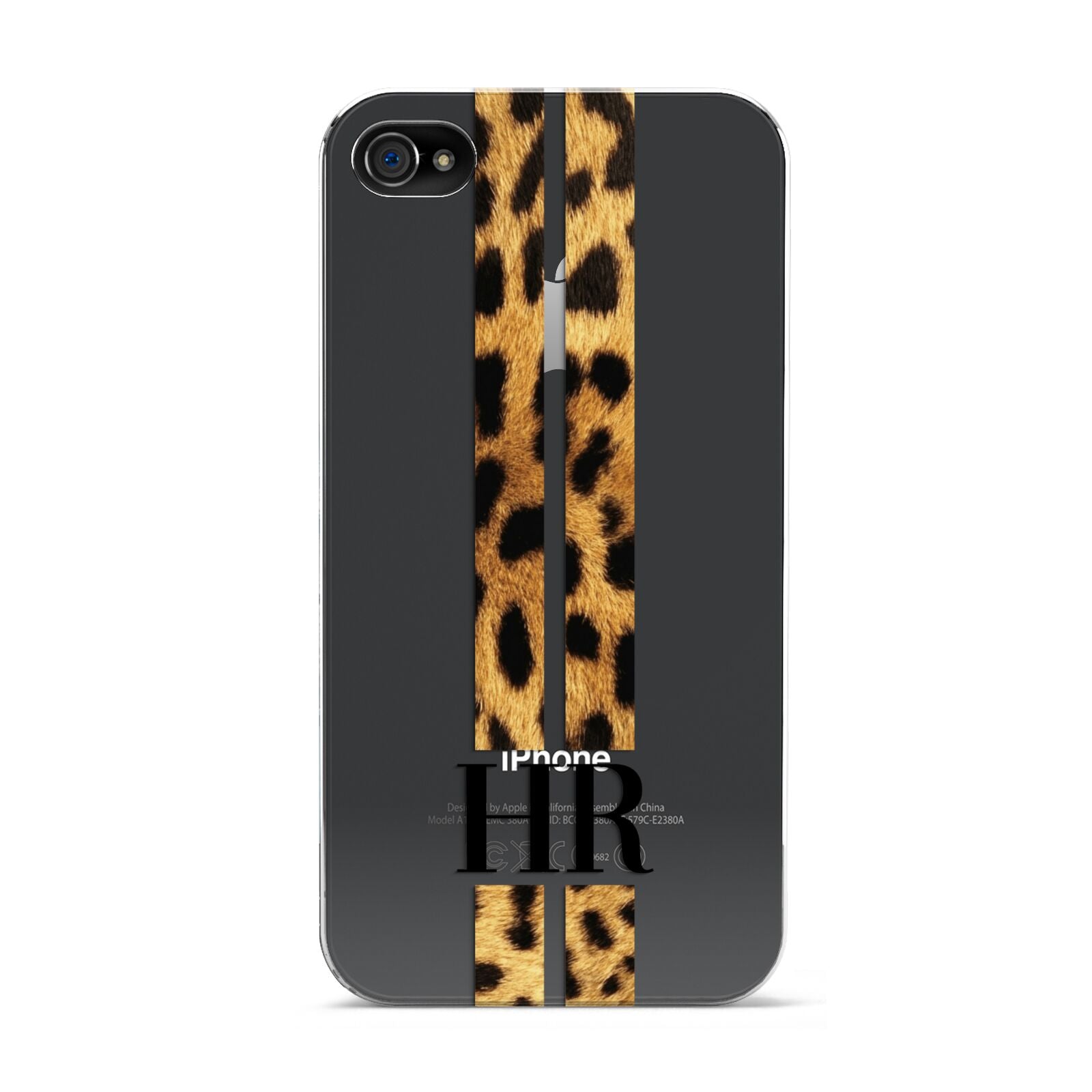 Initialled Leopard Print Stripes Apple iPhone 4s Case