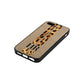 Initialled Leopard Print Stripes Gold Pebble Leather iPhone 5 Case Side Angle