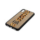 Initialled Leopard Print Stripes Gold Pebble Leather iPhone Xs Max Case Side Angle