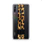 Initialled Leopard Print Stripes Huawei P40 Lite E Phone Case