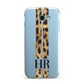Initialled Leopard Print Stripes Samsung Galaxy A7 2017 Case