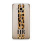 Initialled Leopard Print Stripes Samsung Galaxy J7 2016 Case on gold phone