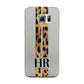 Initialled Leopard Print Stripes Samsung Galaxy S6 Edge Case