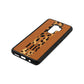 Initialled Leopard Print Stripes Tan Pebble Leather Samsung S9 Plus Case Side Angle