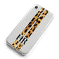 Initialled Leopard Print Stripes iPhone 8 Bumper Case on Silver iPhone Alternative Image