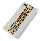 Initialled Leopard Print Stripes iPhone 8 Plus Bumper Case on Silver iPhone Alternative Image
