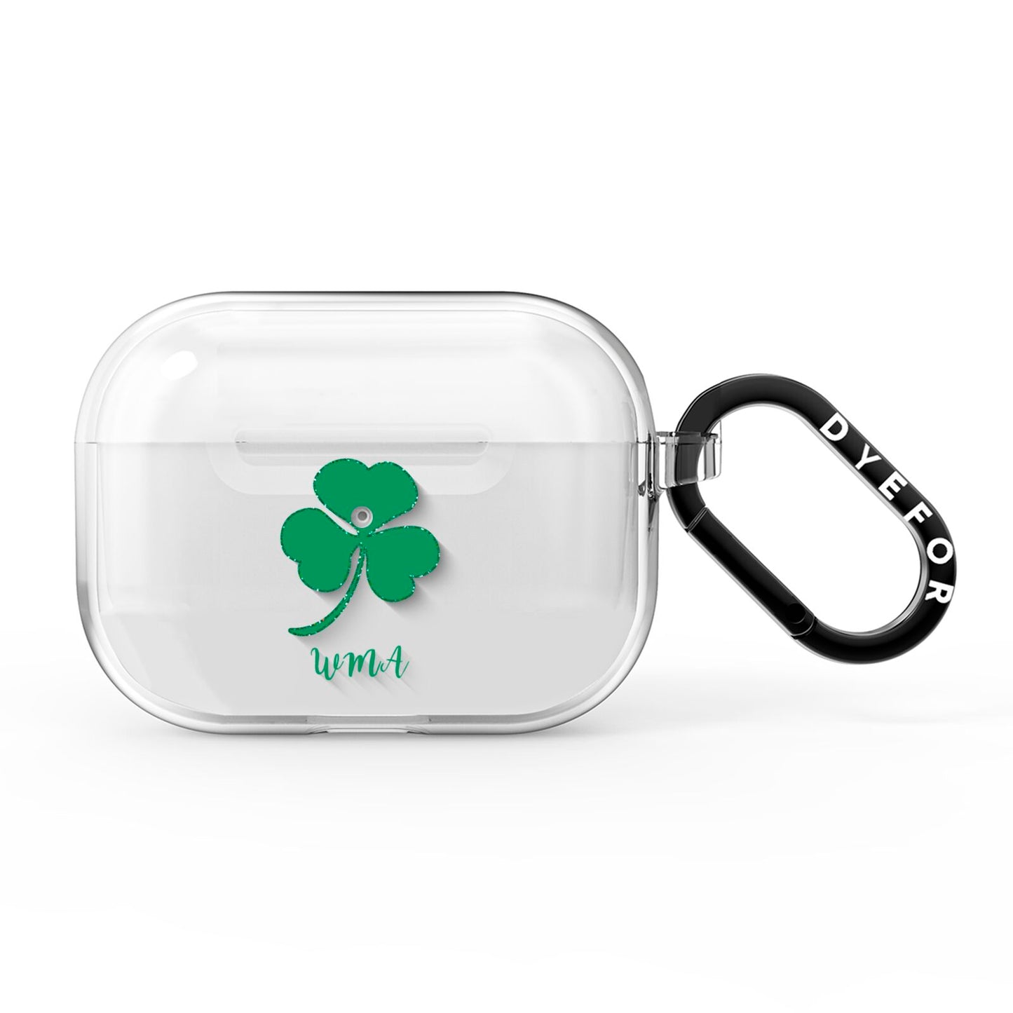 Initialled Shamrock Custom AirPods Pro Clear Case