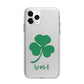 Initialled Shamrock Custom Apple iPhone 11 Pro Max in Silver with Bumper Case